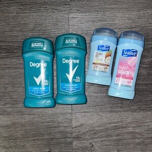 2 Degree Cool Rush Deodorant Stick - Blue & 2 suave